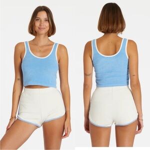 NWT Hammies Terry Cloth Dolphin Short / Blue Poppy | Cream SIZE 24 XS